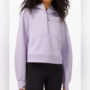Lululemon Scuba lavender half zip oversized funnel neck sweatshirt Medium large